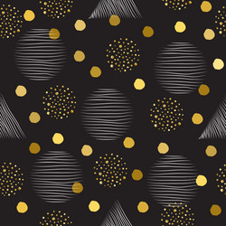 Seamless pattern of circles and triangles vector