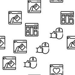 Web design development seamless pattern vector