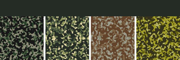 4 camouflage background set pattern design vector image