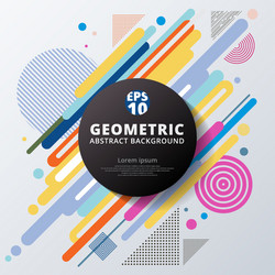 Abstract colorful color circle geometric pattern vector