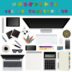 digital art and graphic design working place vector