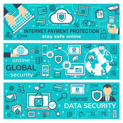 internet payment and secure web transaction vector image