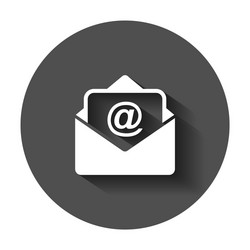 Mail envelope icon in flat style email message vector