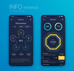 mobile application interface ui design stock vector