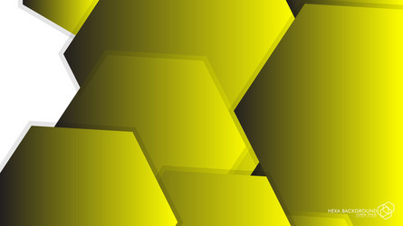 Abstract background hexagon yellow light vector