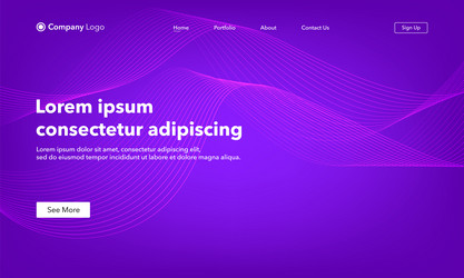 abstract background website landing page template vector image