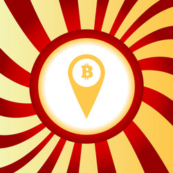 bitcoin pointer abstract icon vector image
