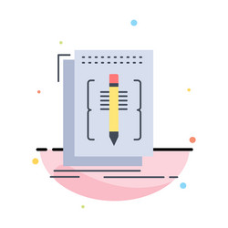 code edit editor language program flat color icon vector image