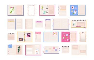 Cute weekly planner background with chat bubble Vector Image