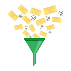filter spam email inbox check mail and filtration vector image