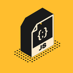 Isometric js file document download button vector