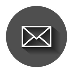 mail envelope icon in flat style email message vector image