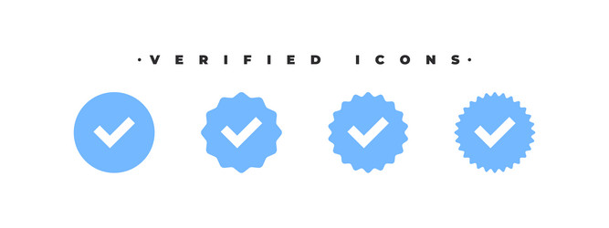 verification icons verified sign badges vector