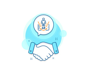 augmented reality phone line icon vr simulation vector image