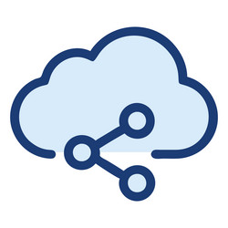 cloud networking data sharing connection vector image