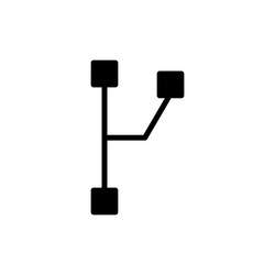 code branch icon set merge data request symbol vector image