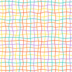 hand drawn color square grid seamless pattern vector image
