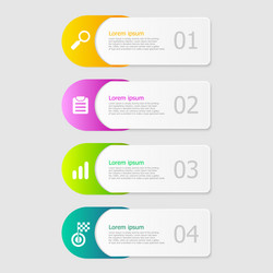 infographic elements layout 4 steps vector image
