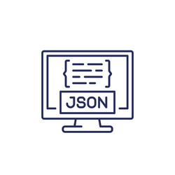 json line icon with a computer vector image