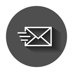 mail envelope icon in flat style email message vector image