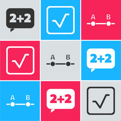 set equation solution square root and graph vector image