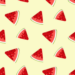 Cute seamless watermelon pattern Royalty Free Vector Image