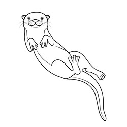 Otter Clip Art Black And White