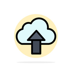 arrow upload up cloud abstract circle background vector image