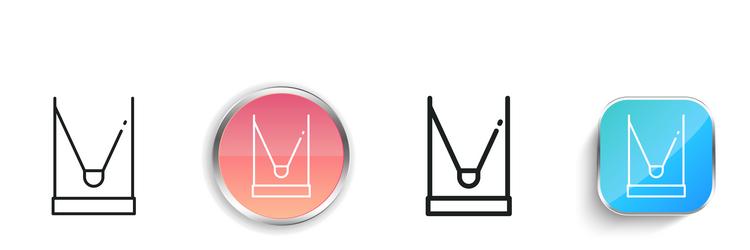 bungee icon thin linear regular and button style vector image