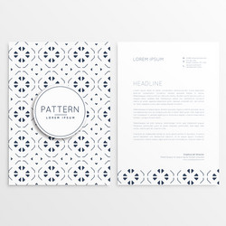 Business leaflet design with abstract pattern vector