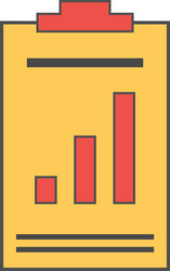 clipboard with chart report paper icon vector image
