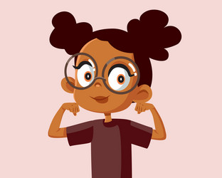 Confident Young Girl Vector Image