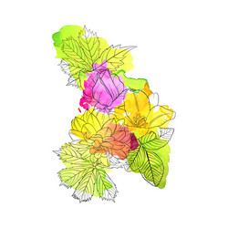 Hand drawn tropical background Royalty Free Vector Image