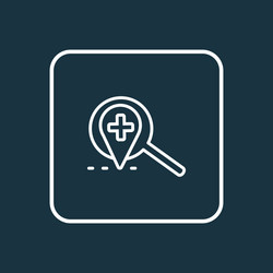 local search icon line symbol premium quality vector