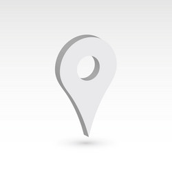 map pointer - 3d object vector image
