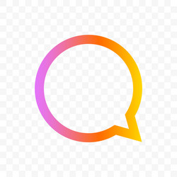 Chat bubble message icon Royalty Free Vector Image