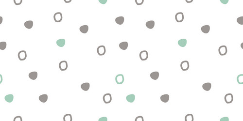 Seamless hand drawn geometric polka dots vector