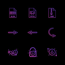 xlsx excel pptx power point rar compressed vector image