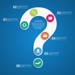 abstract infographic in the form of question mark vector