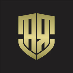 Ar initial logo linked circle monogram Royalty Free Vector