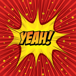 Cartoon comic text pop art explosion Royalty Free Vector