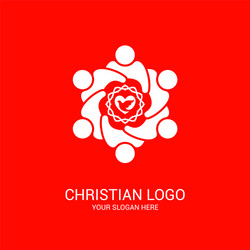 church logo and biblical symbols Vector Image