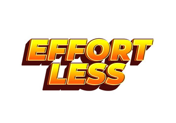 effortless text effect in 3d look with eye vector image