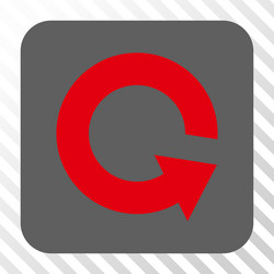 rotate ccw rounded square button vector image