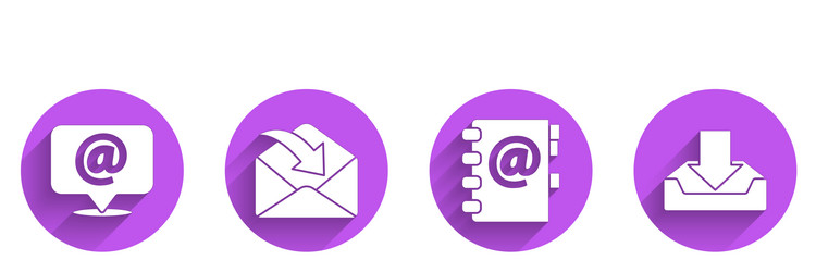 Set mail and e-mail on speech bubble envelope vector
