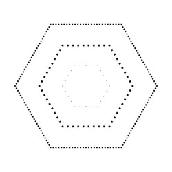 Tracing hexagon shape symbol dashed and dotted vector