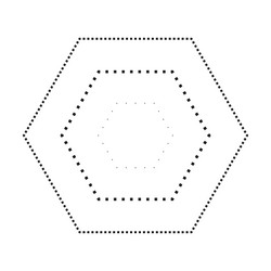 tracing hexagon shape symbol dashed and dotted vector