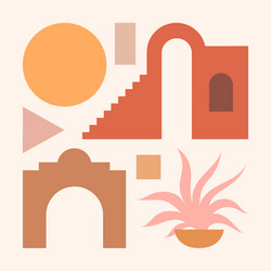 abstraction shapes architecture vector image