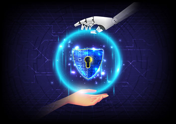 Artificial intelligence of security privacy safe vector
