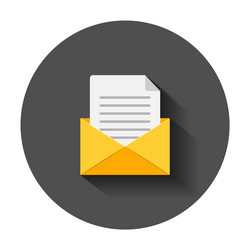 Mail envelope icon in flat style email message vector